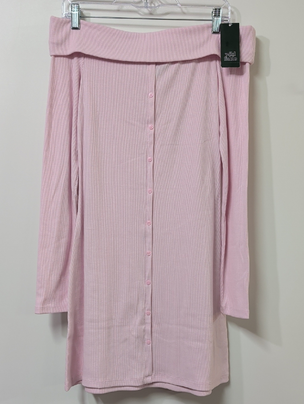 Wild Fable Pastel Pink Off Shoulder Mini Dress Size Medium